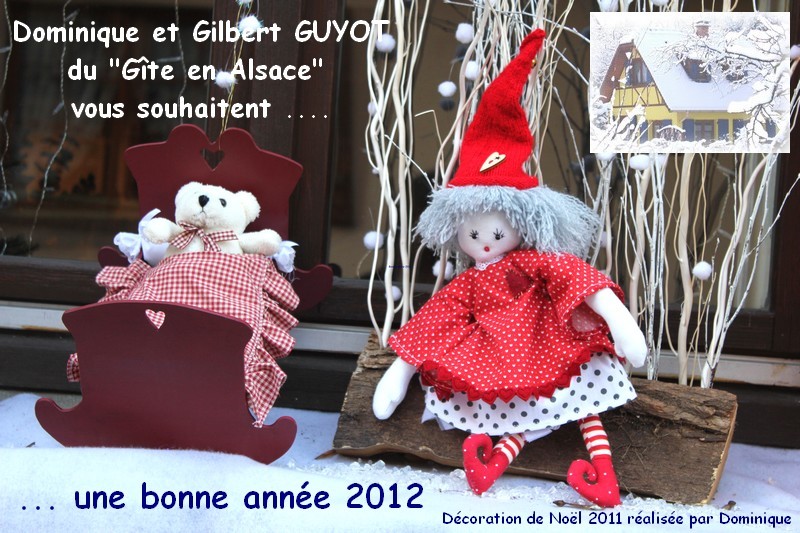 Gite en Alsace, entre Strabourg et Colmar - D�coration de fen�tre No�l 2011